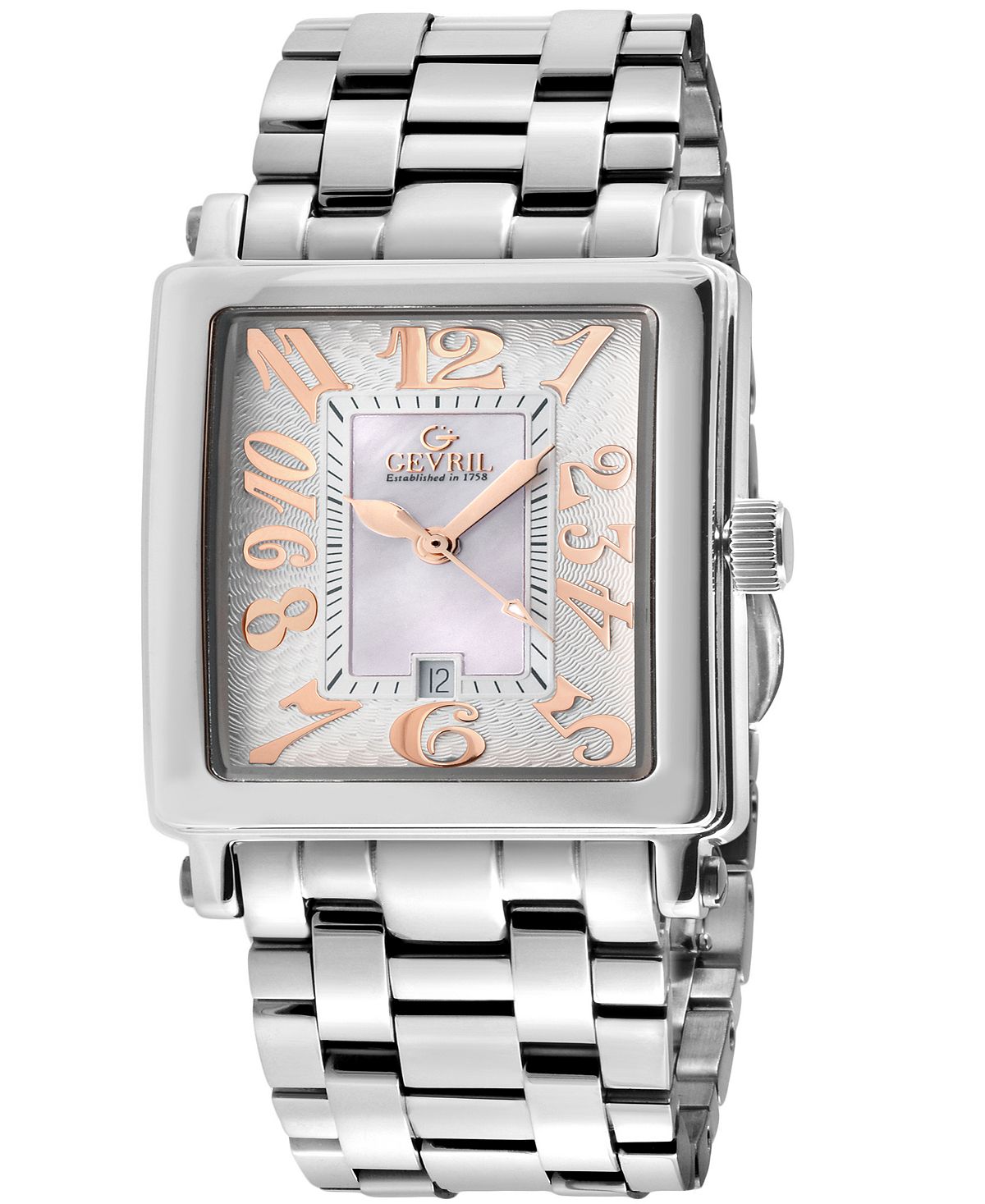 Avenue of Americas Women's Mini Watch Swiss quartz silver stainless steel bracelet watch, 32 mm Gevril