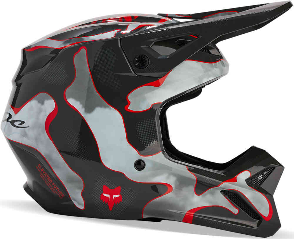 V1 Atlas MIPS FOX Youth Motocross Helmet, Black/Grey/Red