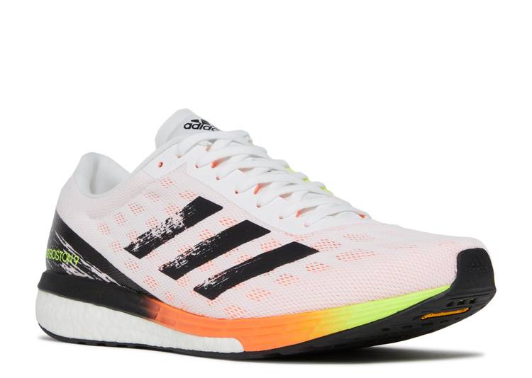 Adidas ADIZERO BOSTON 9 'WHITE SCREAMING ORANGE' sneakers, white