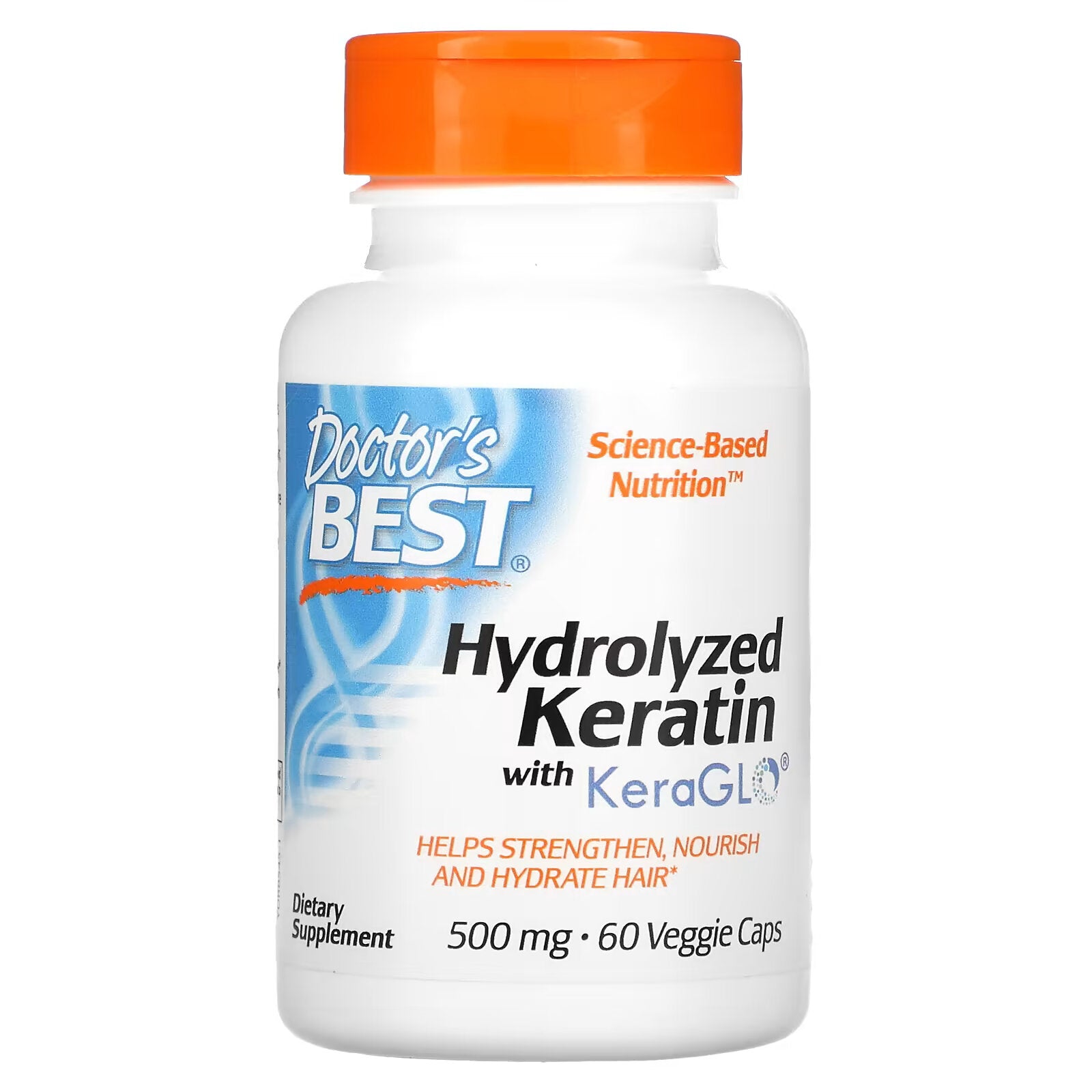 Doctor's Best, Hydrolyzed Keratin, 500 mg, 60 Vegetarian Capsules