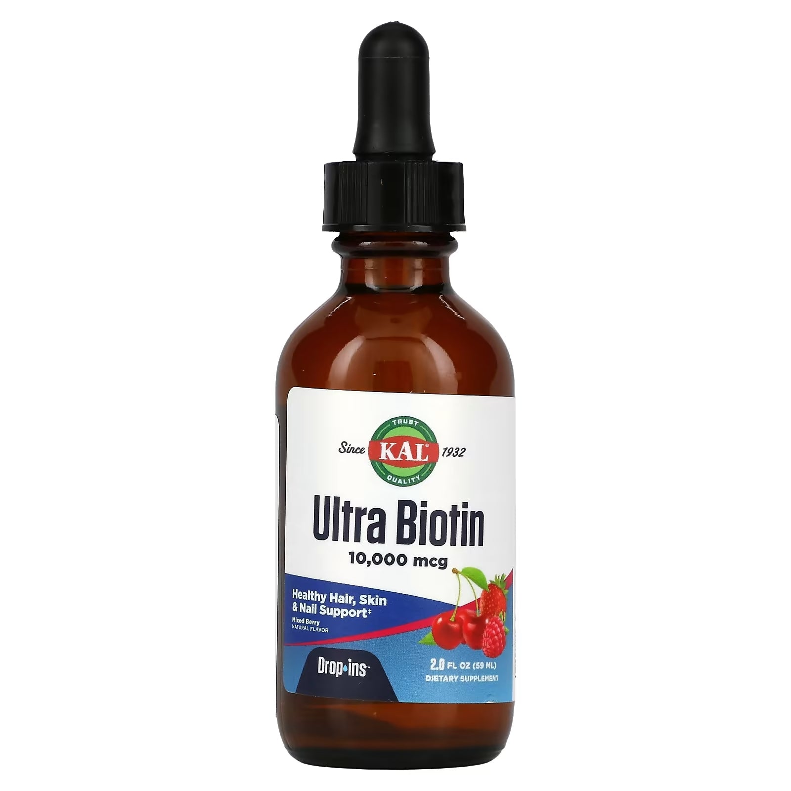 KAL Ultra Biotin natural flavor “Mixed berries” 10000 mcg, 59 ml