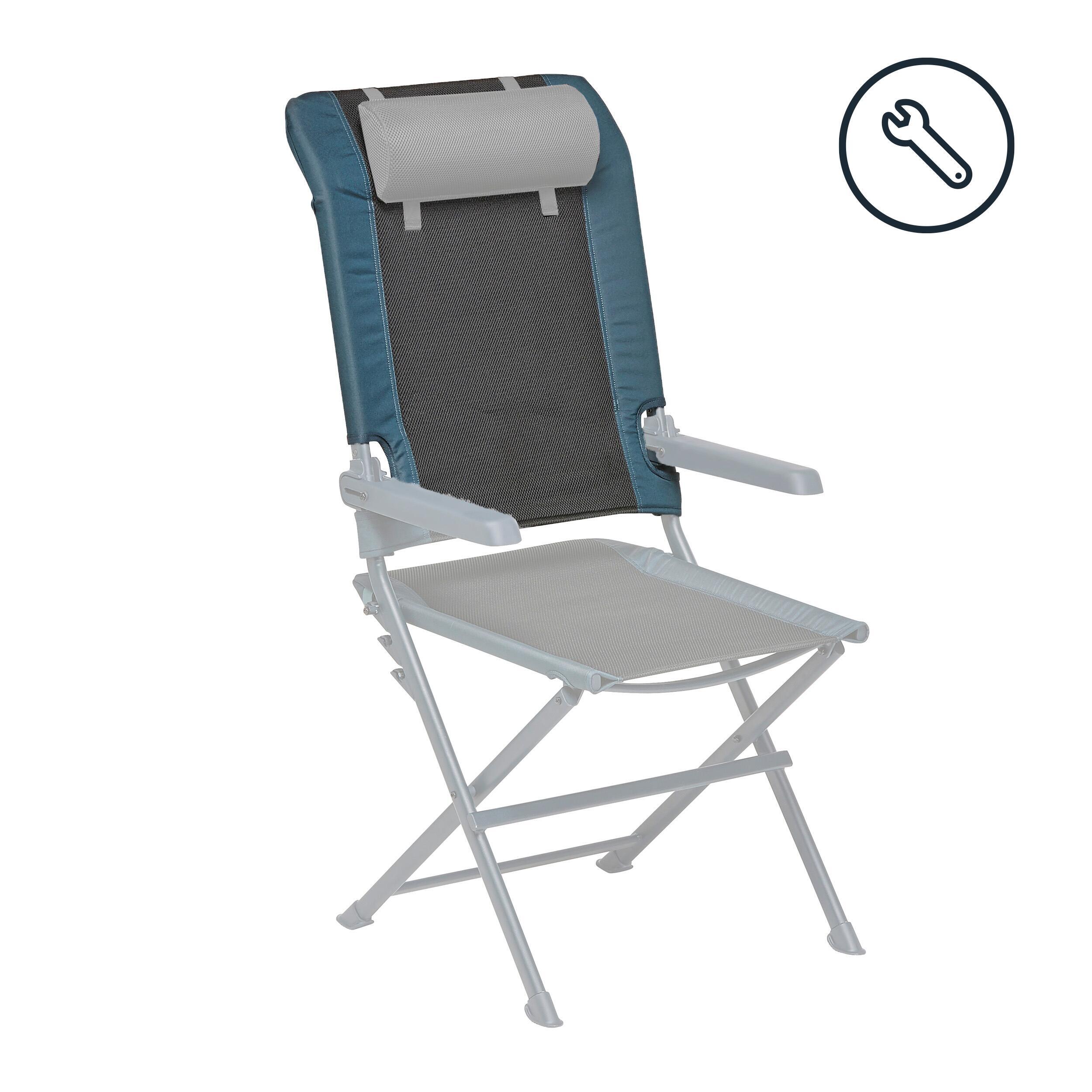 Quechua Chill Meal backrest as a spare part for an adjustable camp chair, black