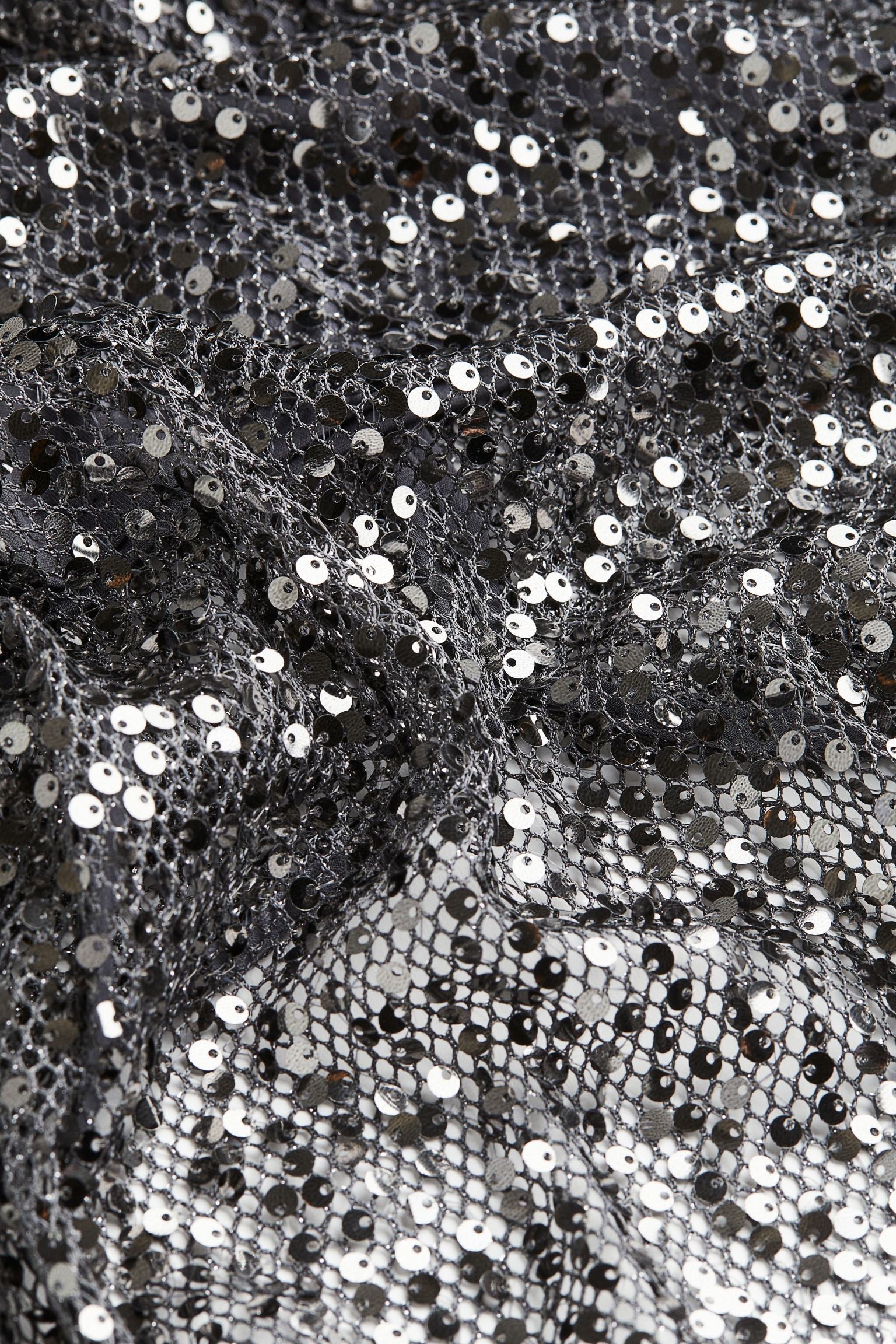 H&M Sequined Net dress, dark gray