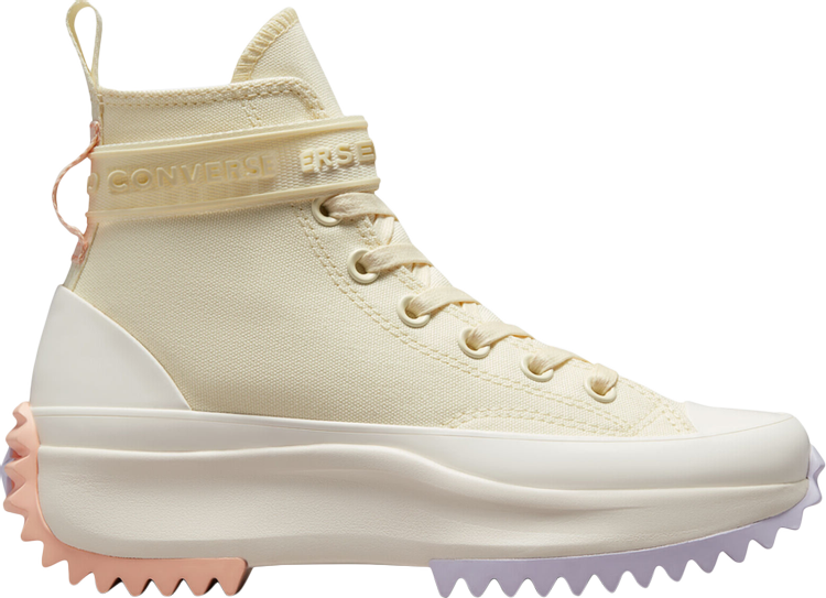 حذاء Converse Run Star Hike Platform Utility Strap High Soft Dune، كريمي