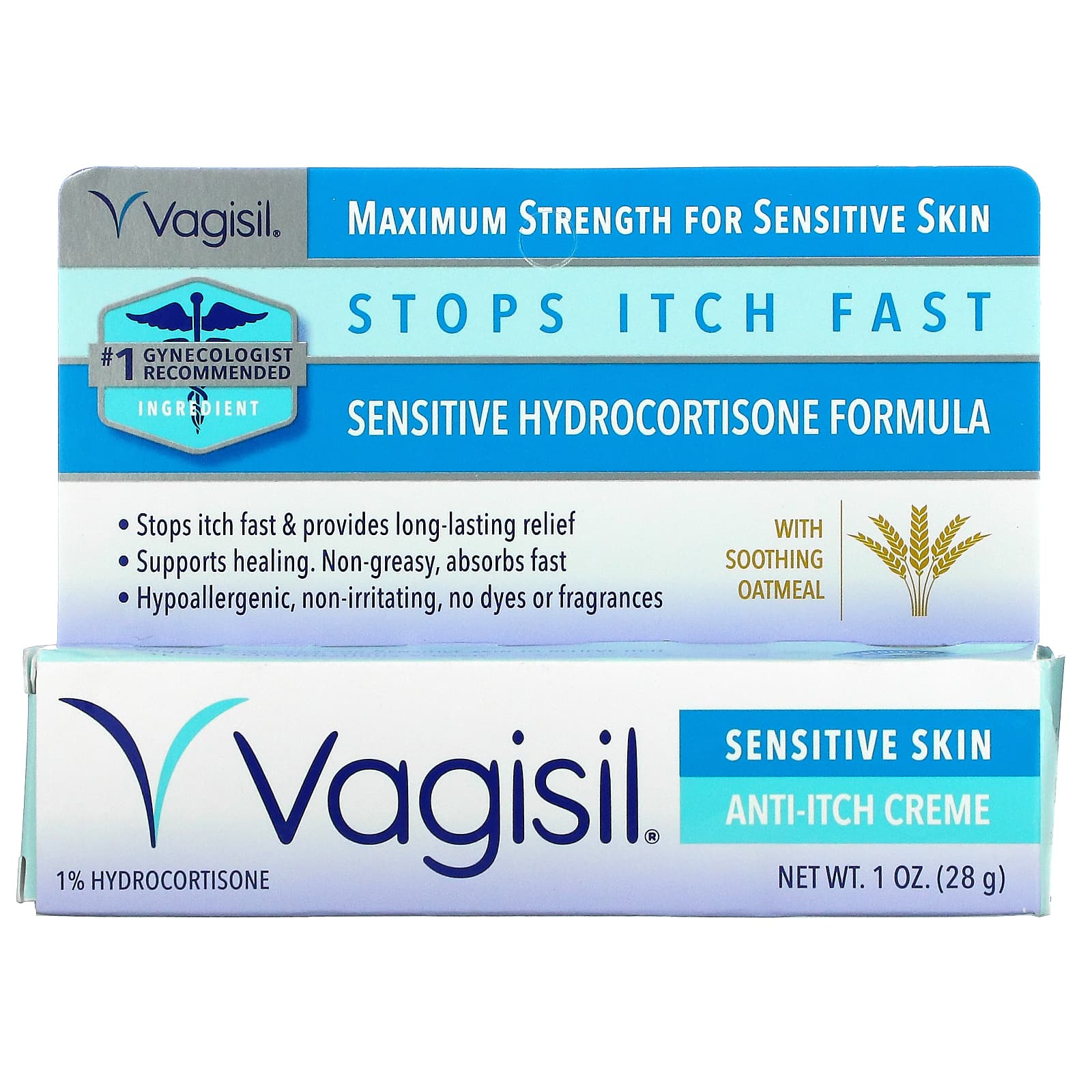 Vagisil anti-itch cream for sensitive skin, 28 g