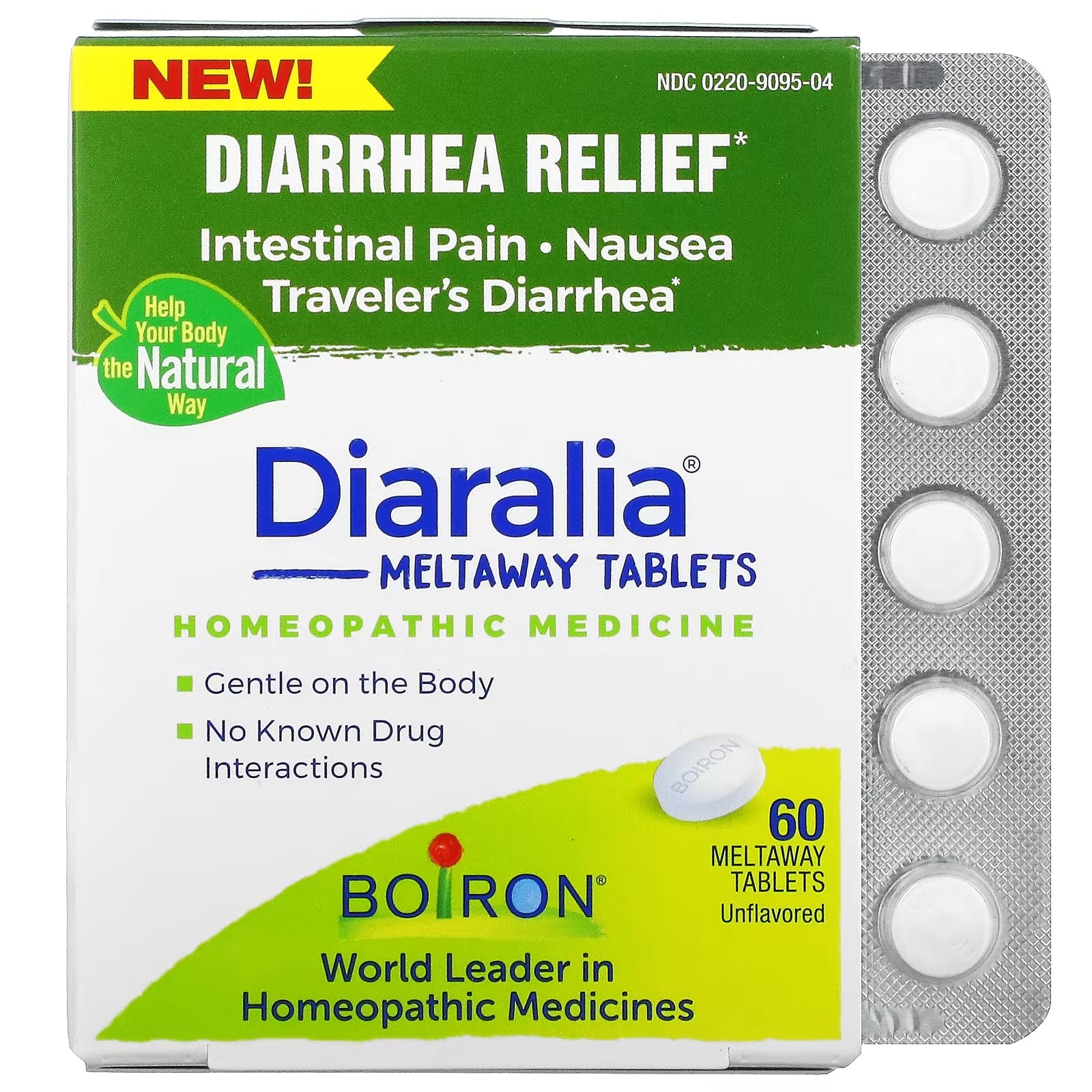 Boiron Diarrhea Remedy, unflavored, 60 tablets