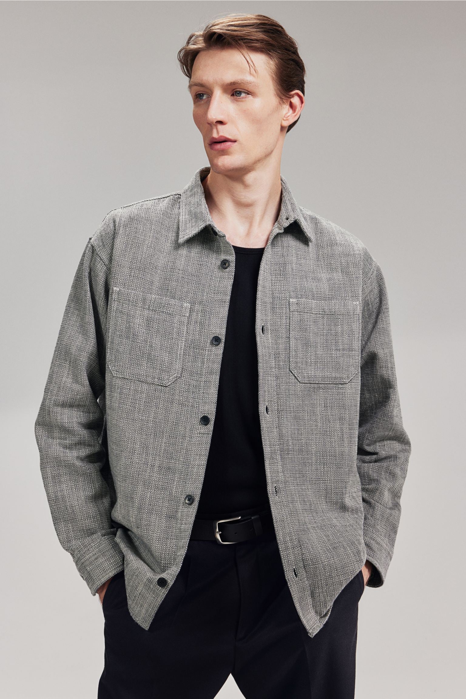 H&M Regular Fit Shirt, gray