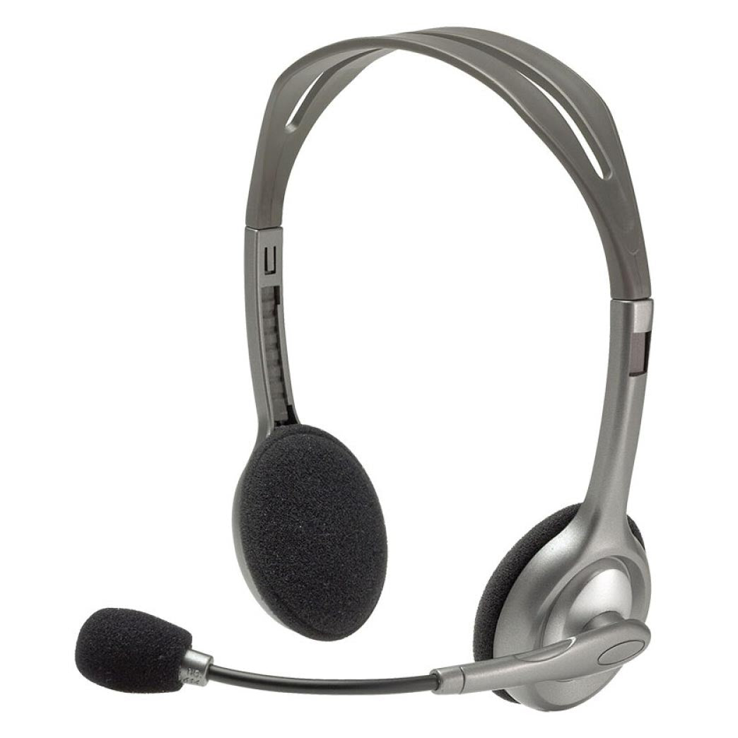 Logitech H111 Stereo Headset, Dark Gray