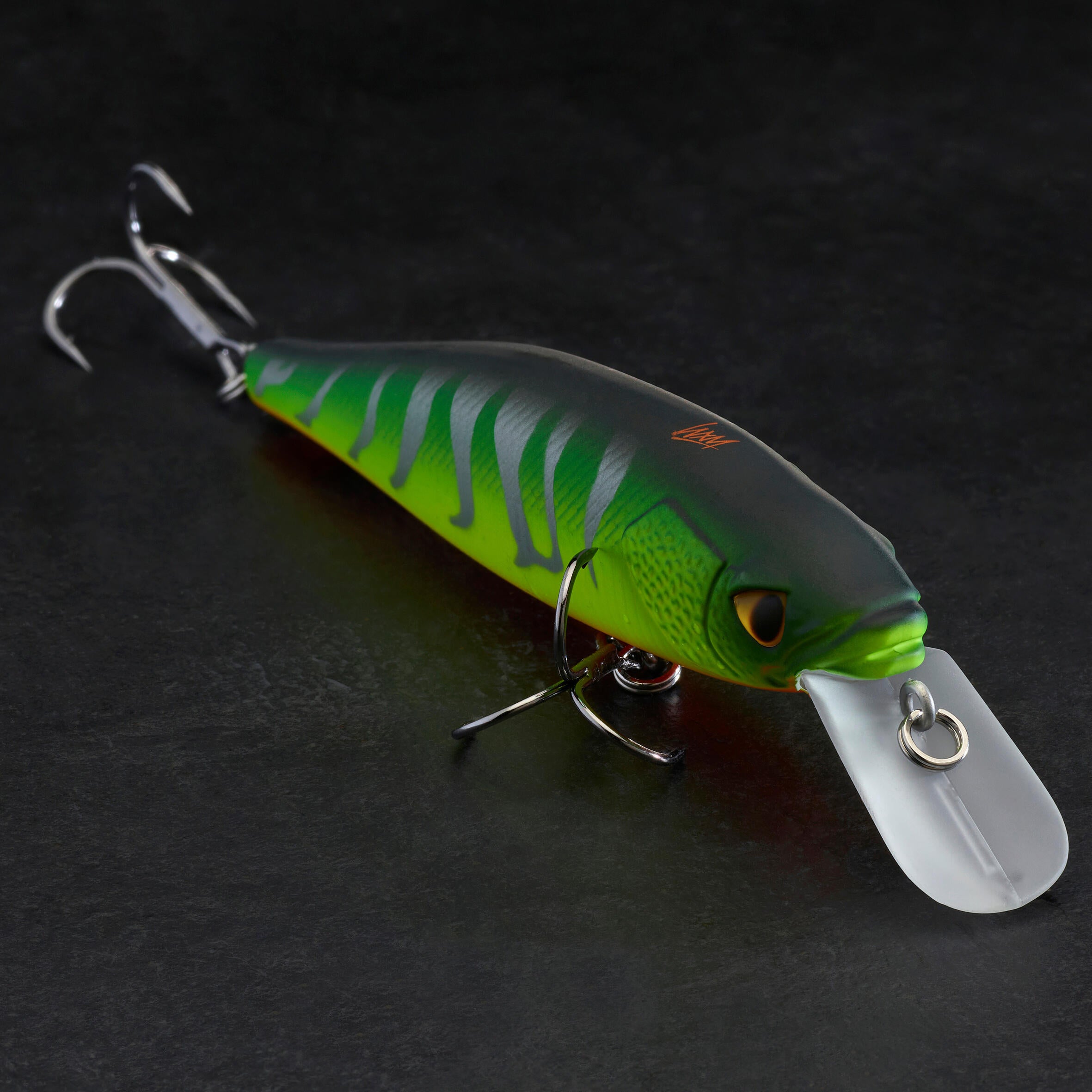 Wobbler Jerkbait Minnow WXM MNW 100 SP Firetiger CAPERLAN neon dark green/neon yellow/neon blood orange