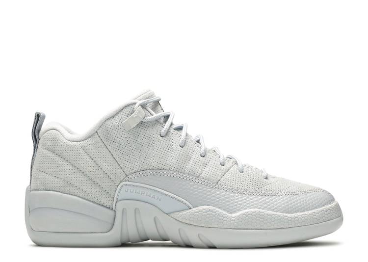 حذاء رياضي AIR JORDAN 12 LOW RETRO GS 'WOLF GRAY'، رمادي