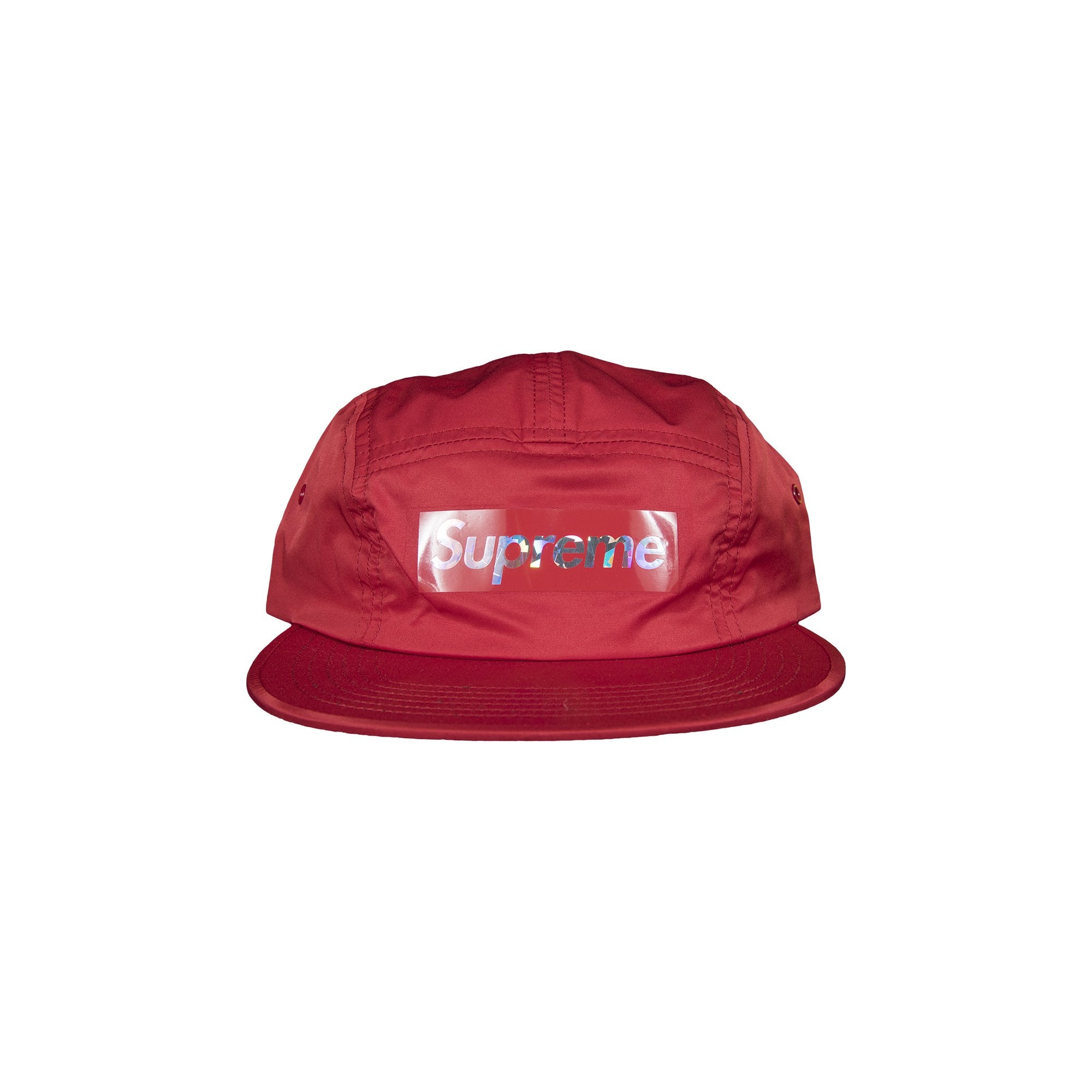 Supreme Holographic Camp Cap Red