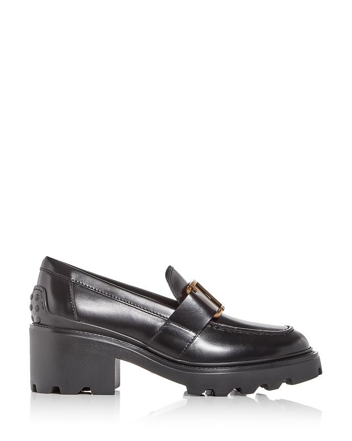 Tod's Women's Block Heel Buckle Loafers