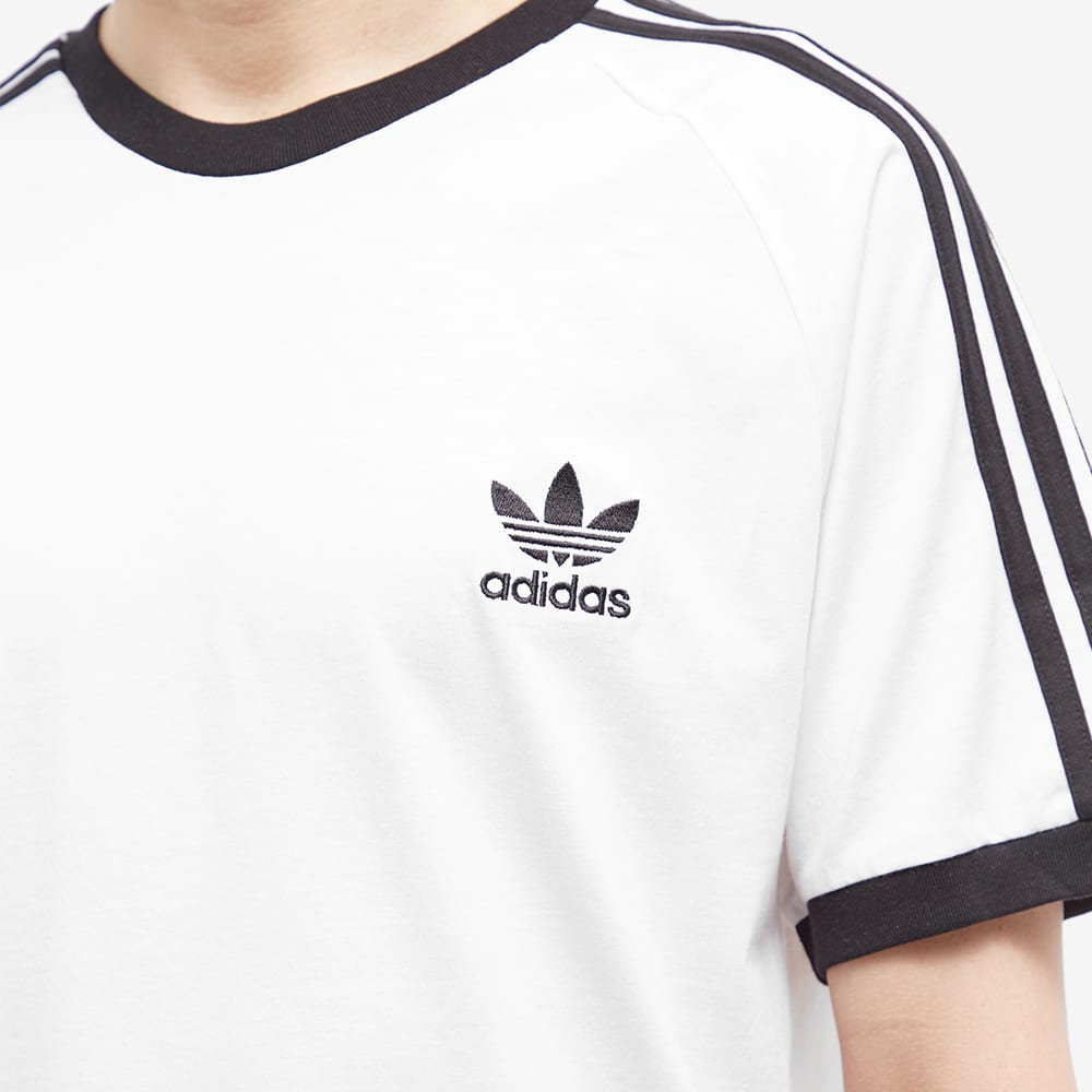 Adidas 3 Stripe T-shirt, white/black