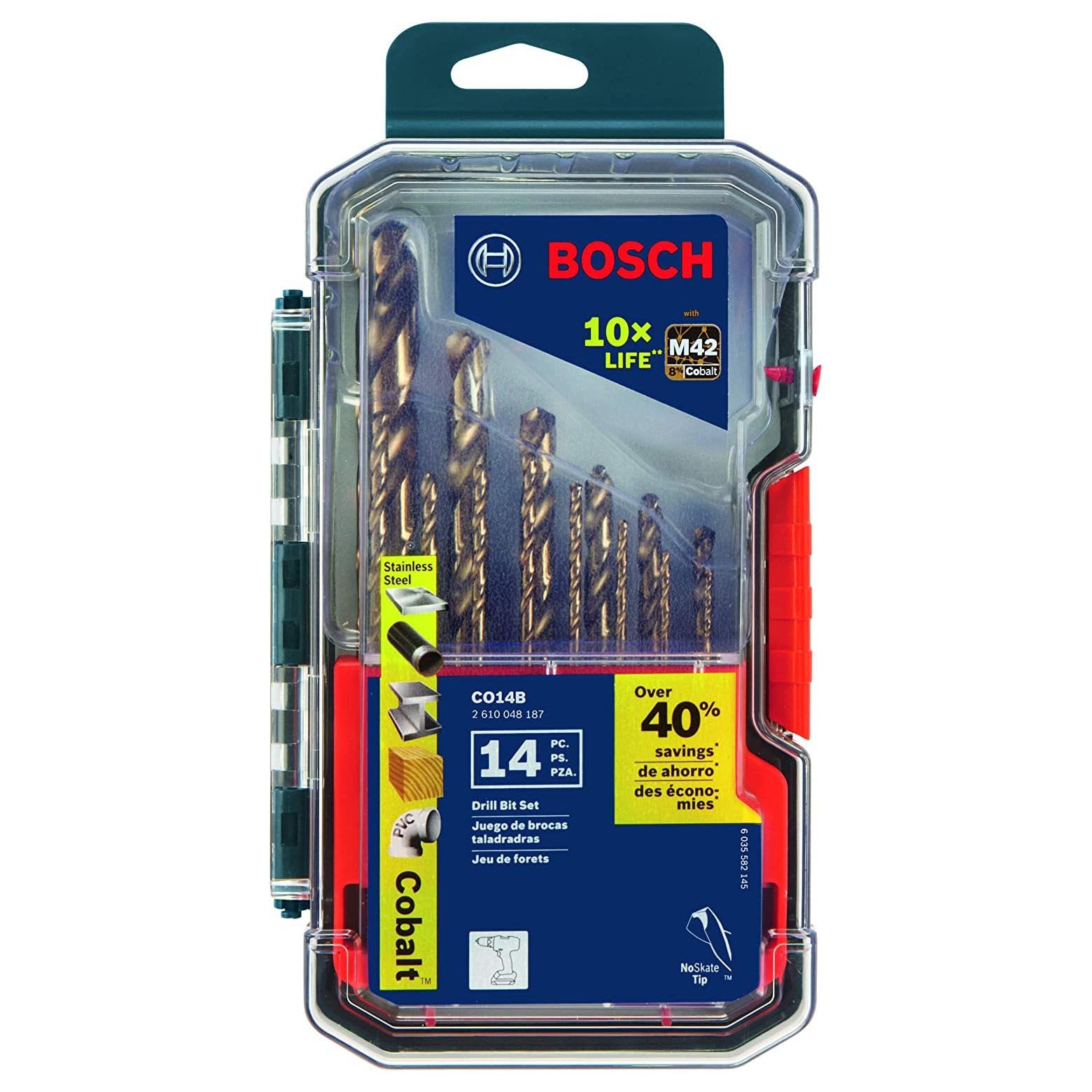 Drill set Bosch Cobalt M42 CO14B, 14 pcs