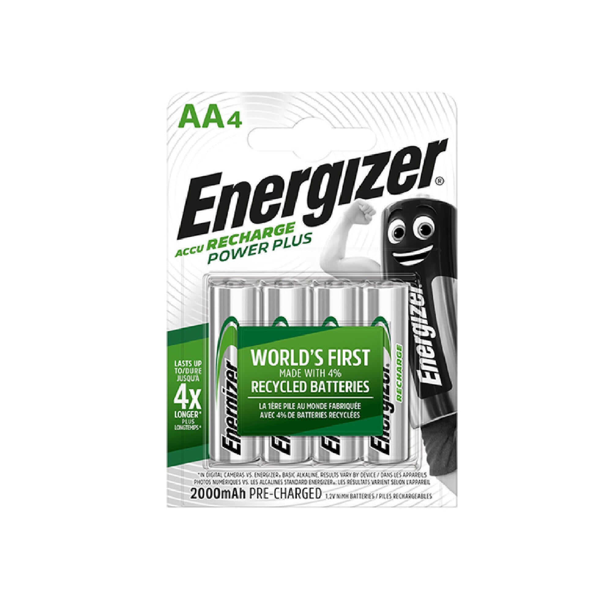 Batteries Energizer NiMH 4 AA/HR6 2000 mAh, silver