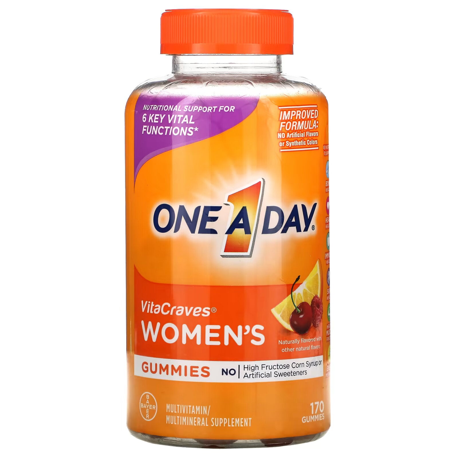 One-A-Day, VitaCraves for Women, Multivitamin & Multimineral Supplement, 170 Gummies