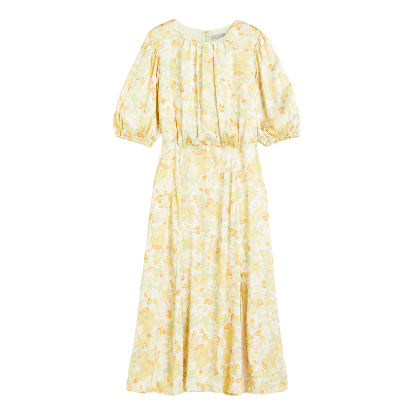 H&M Gathered dress, yellow