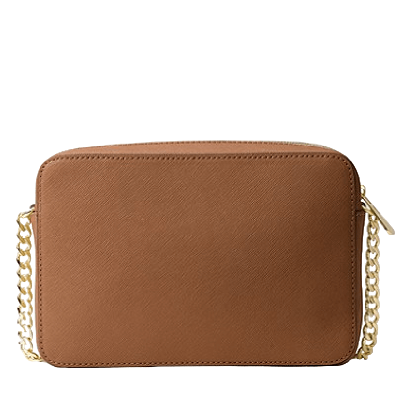 Michael Kors Jet Set Saffiano Leather Crossbody Bag, Brown