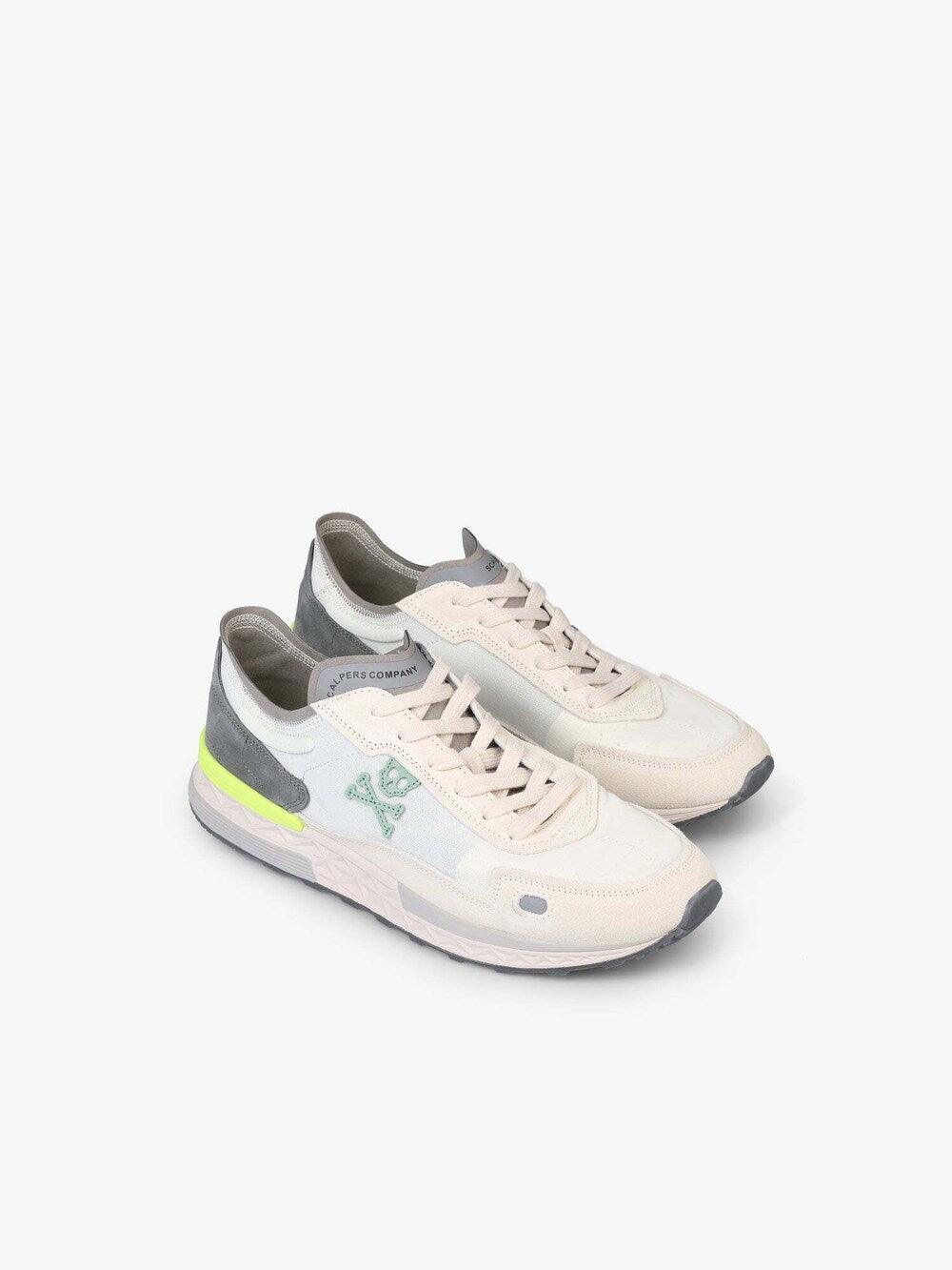 Scalpers Moon sneakers, olive/mint/neon green