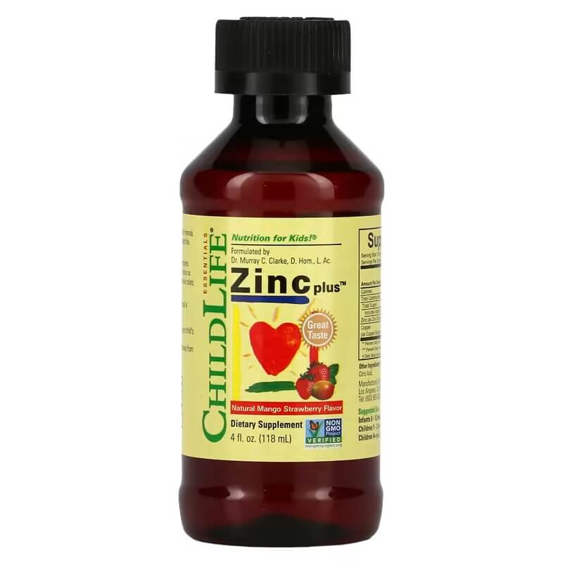 Zinc ChildLife mango and strawberry flavor, 118 ml