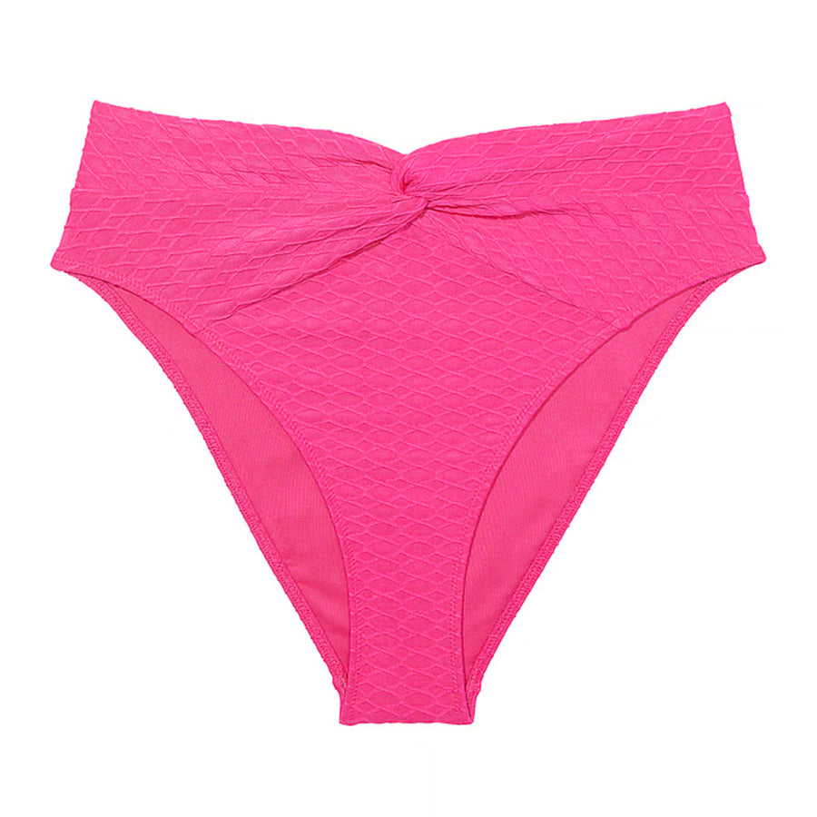 Victoria's Secret Swim Mix & Match High-Waist Twist Cheeky Fishnet Bikini Bottom, Pink