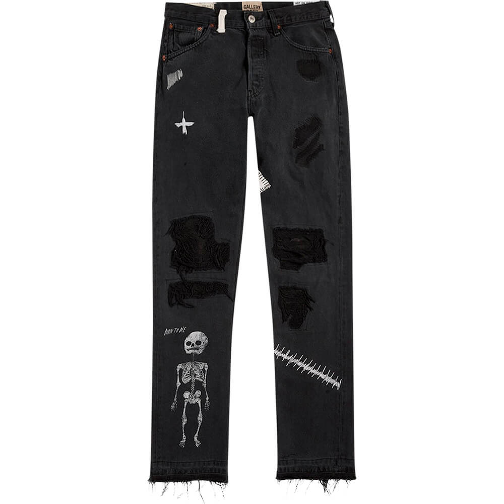 Gallery Dept Jeans. f*ck Face, black