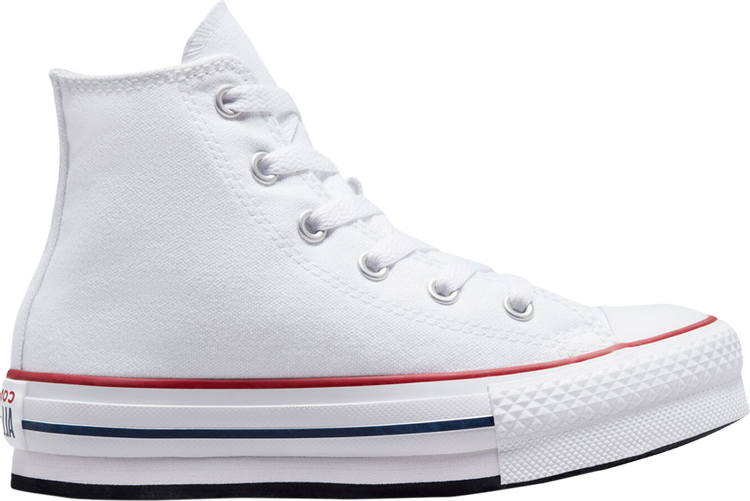 Converse Chuck Taylor All Star Lift Platform High PS White Garnet Sneakers, white