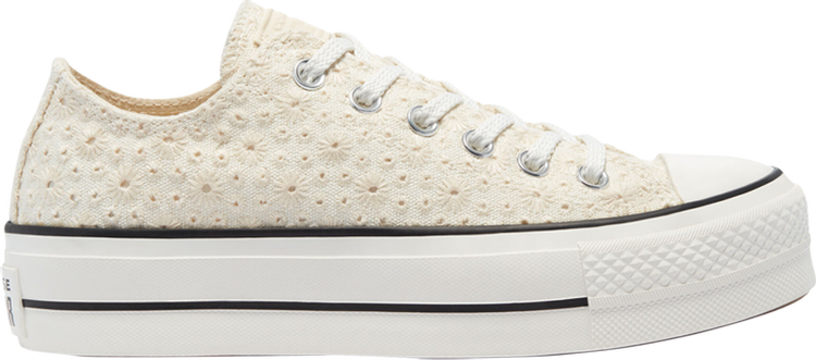 Sneakers Converse Wmns Chuck Taylor All Star Platform Low Broderie, cream