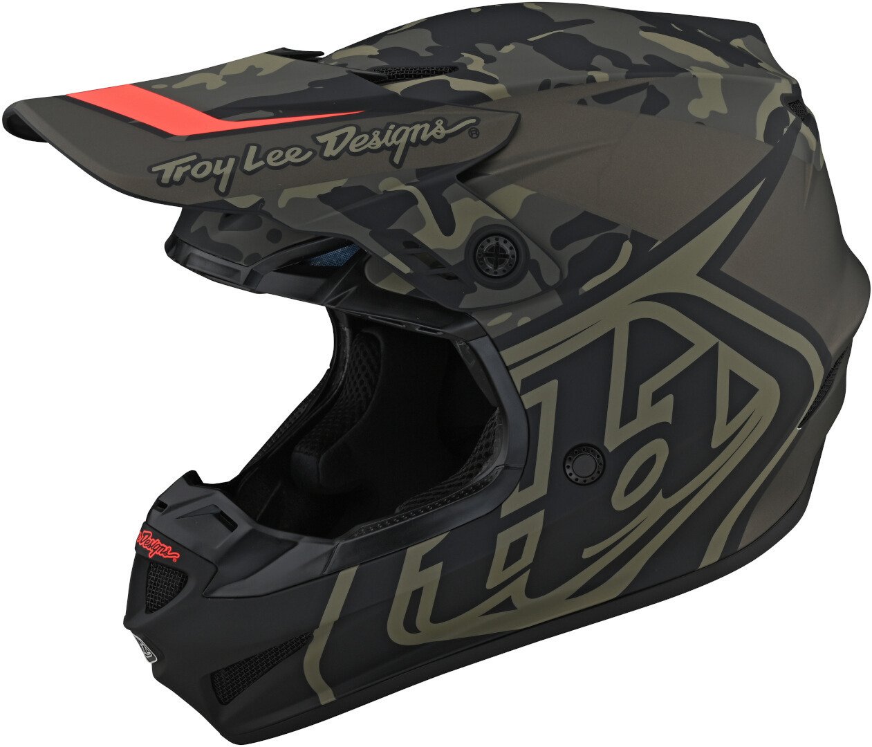 خوذة موتوكروس GP Overload Camo من Troy Lee Designs باللون الأخضر