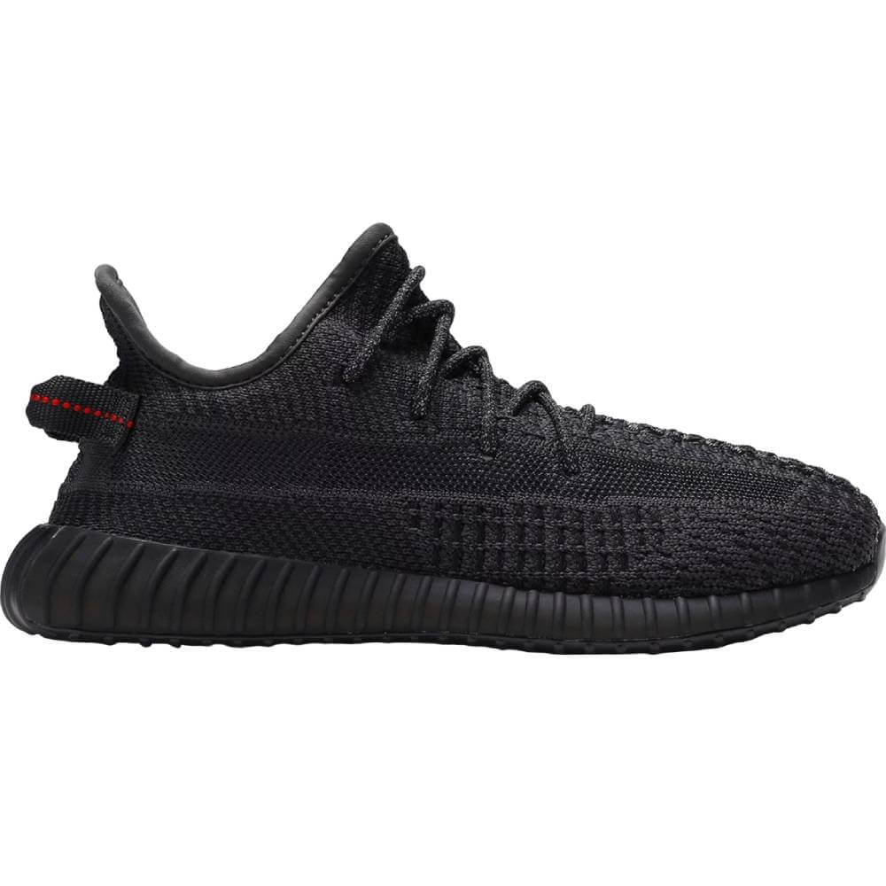 حذاء رياضي Yeezy Boost 350 V2 للأطفال باللون الأسود غير العاكس، أسود