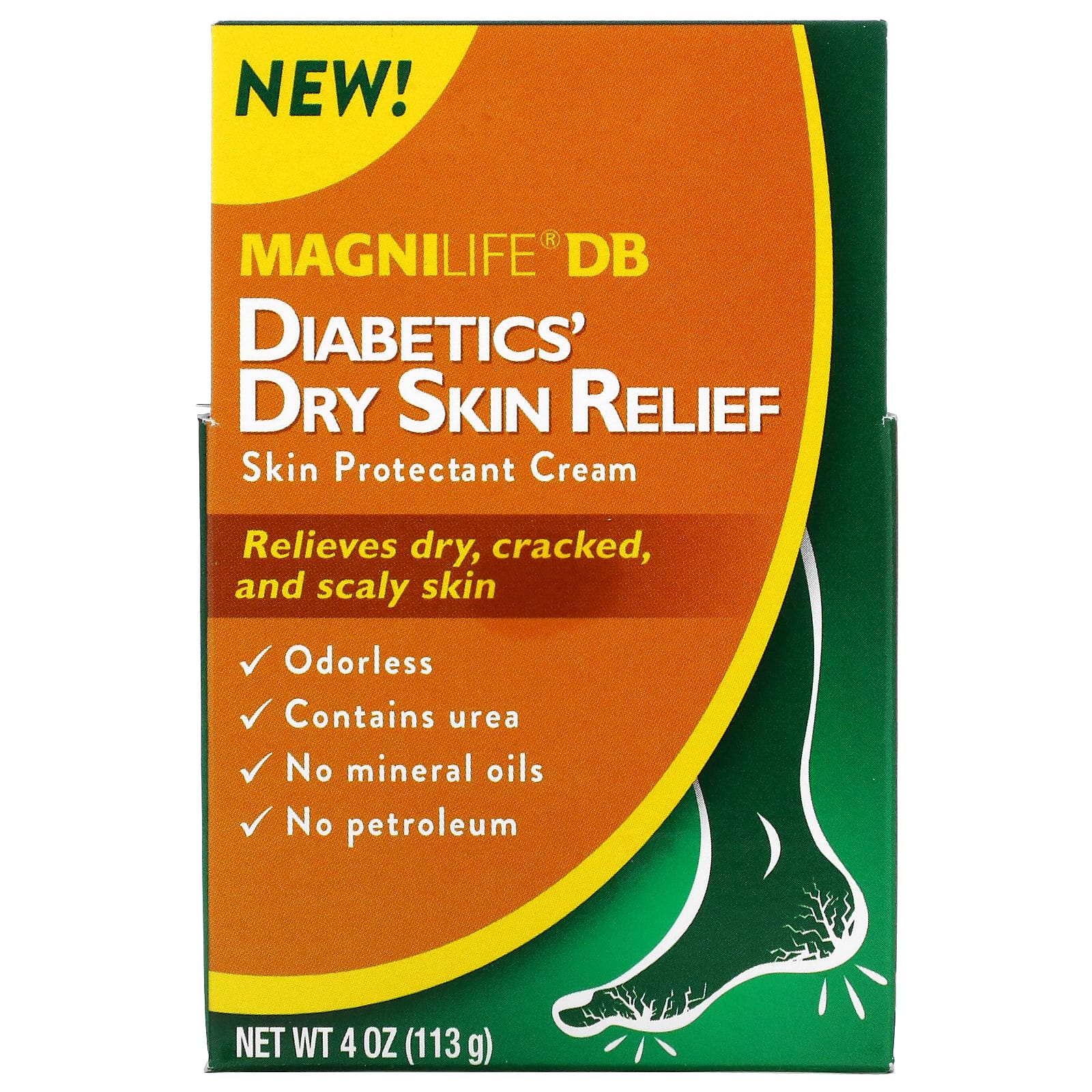 MagniLife for dry skin care for diabetics, 113 g