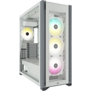 Corsair iCUE 7000X RGB Full-Tower ATX Case, White, 8 Vertical, 3 Horizontal Expansion Slots, CC-9011227-WW