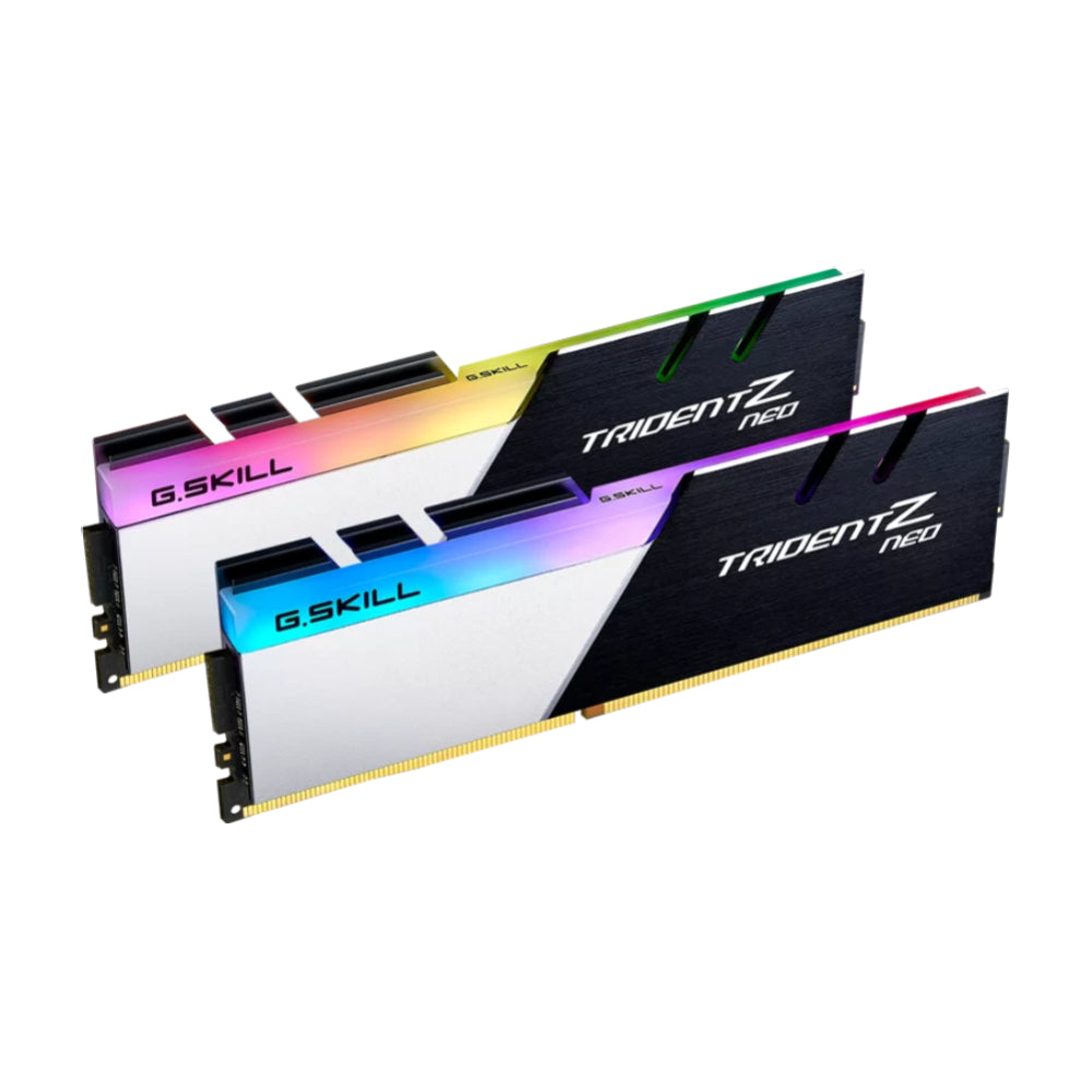 ذاكرة الوصول العشوائي G KILL Trident Z Neo، 64 جيجابايت DDR4 (2x32 جيجابايت)، 3600 ميجاهرتز، CL18، F4-3600C18D-64GTZN أسود/فضي