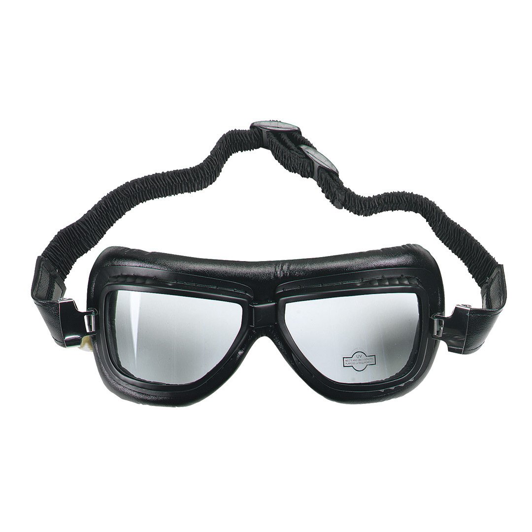 Booster Flying Tiger Motorcycle Goggles with Logo, Black