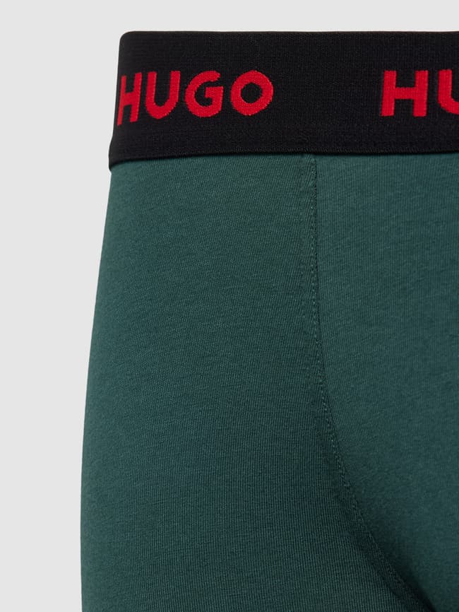 Briefs with elastic label on the waist, pack of 3 HUGO, aqua