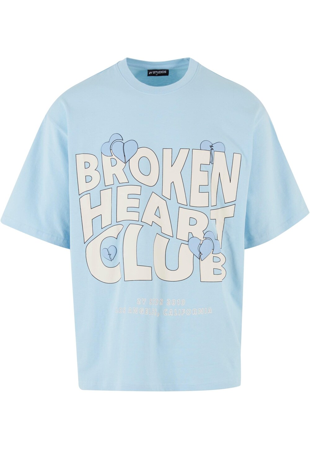 تي شيرت 2Y Studios Broken Heart Club، أزرق فاتح