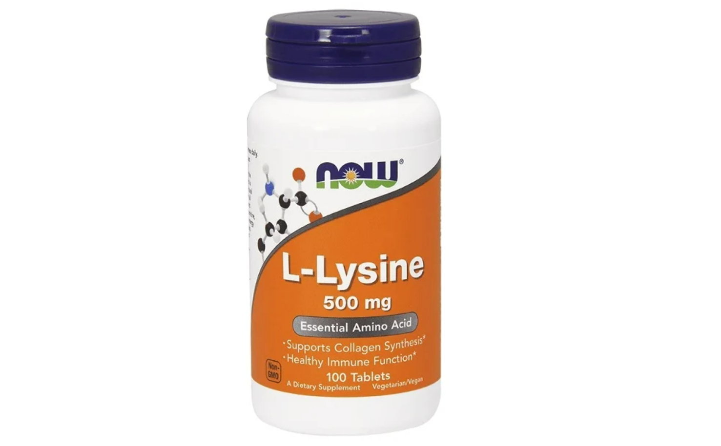 NOW Foods L-Lysine 500 مجم، 100 قرص