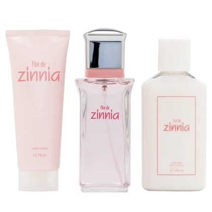 Gift set Zinnia Flor de Zinnia for women Ed  T 100ml + Body lotion 100ml + Hand cream 75ml