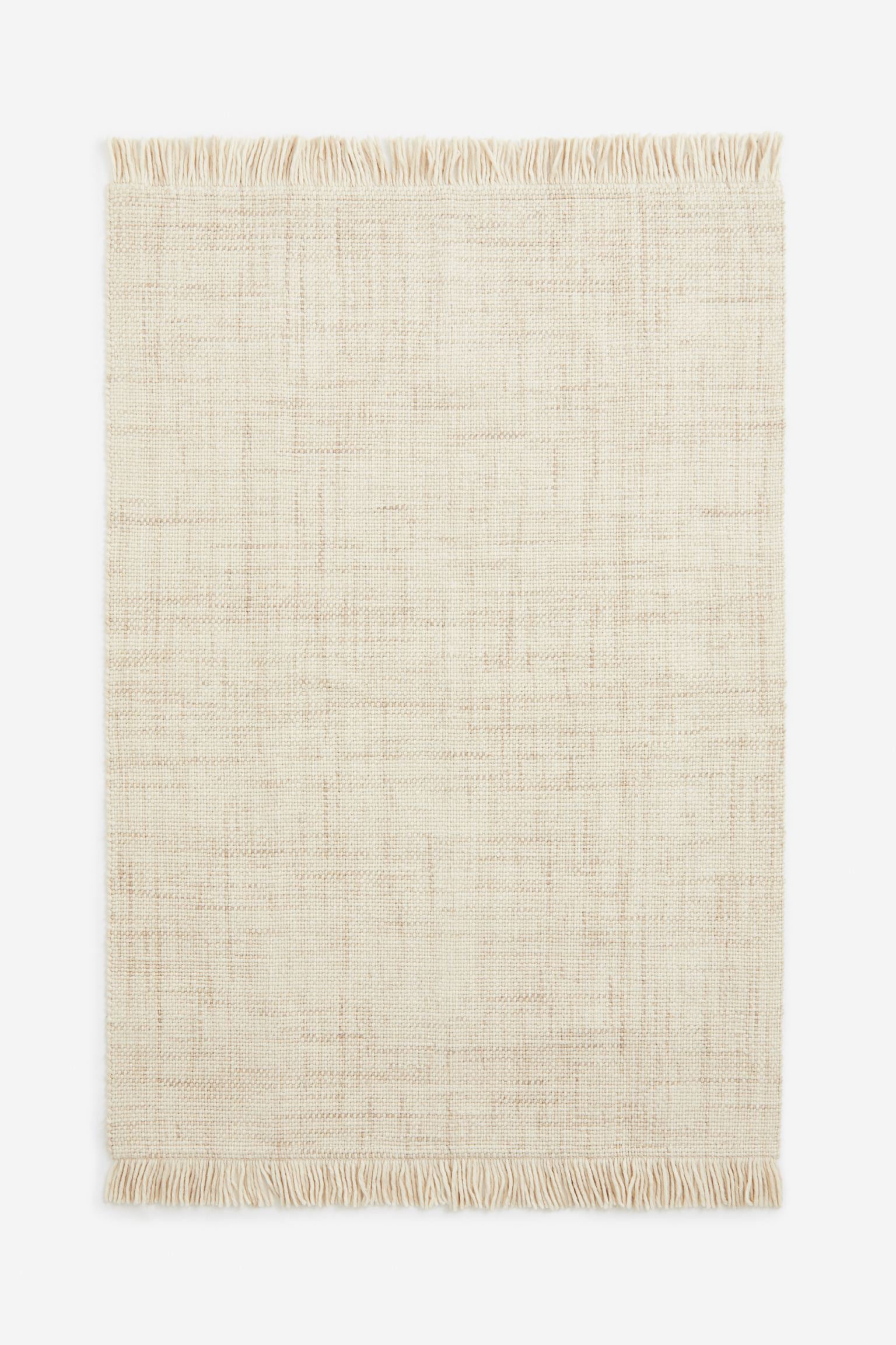 Carpet H&M Home Fringed Wool-blend, light beige