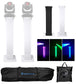 2) Totem stands + black + white mesh for 2) Chauvet Intimidator Beam 140SR Rockville lanterns (2) RTP32W 140SR