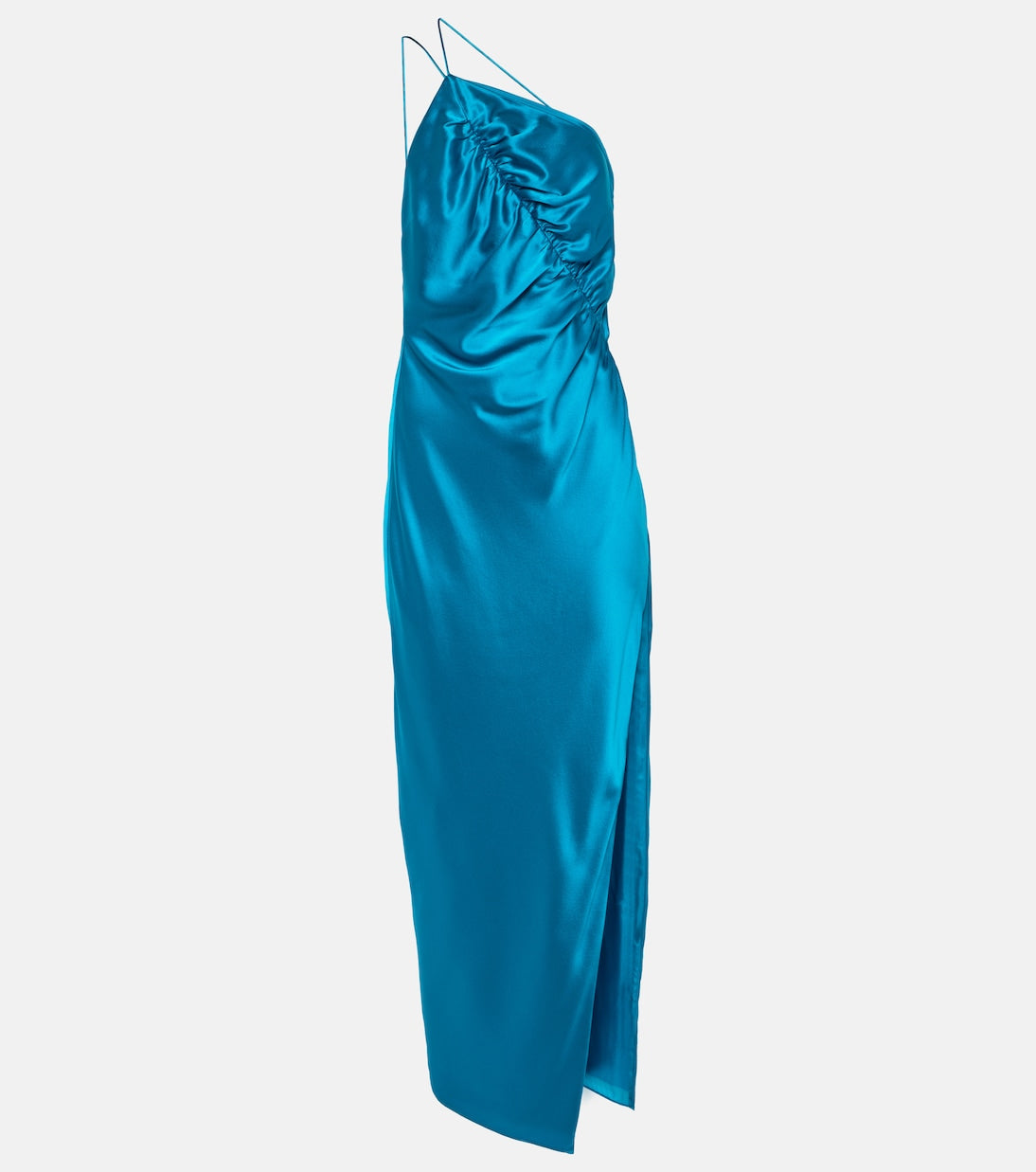 The Sei One Shoulder Silk Satin Midi Dress, Blue