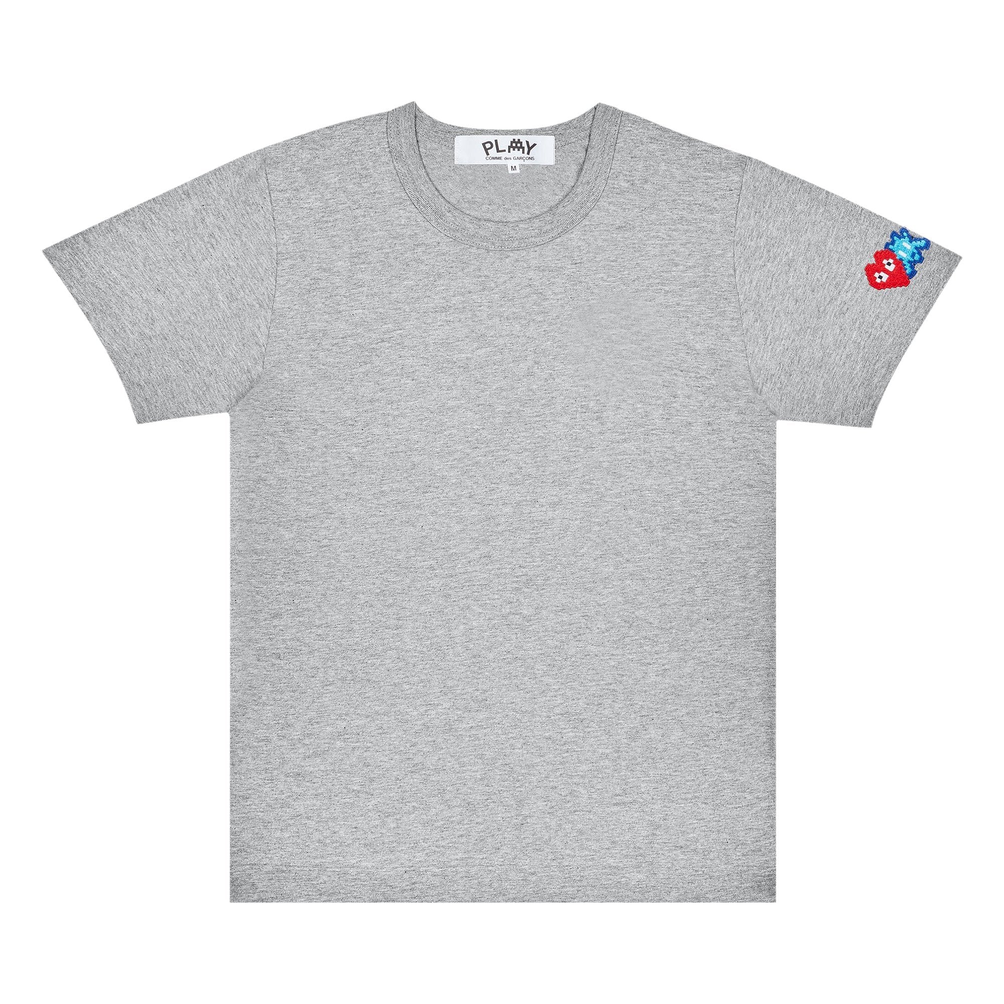 Comme des Garçons PLAY T-shirt with double heart, Gray