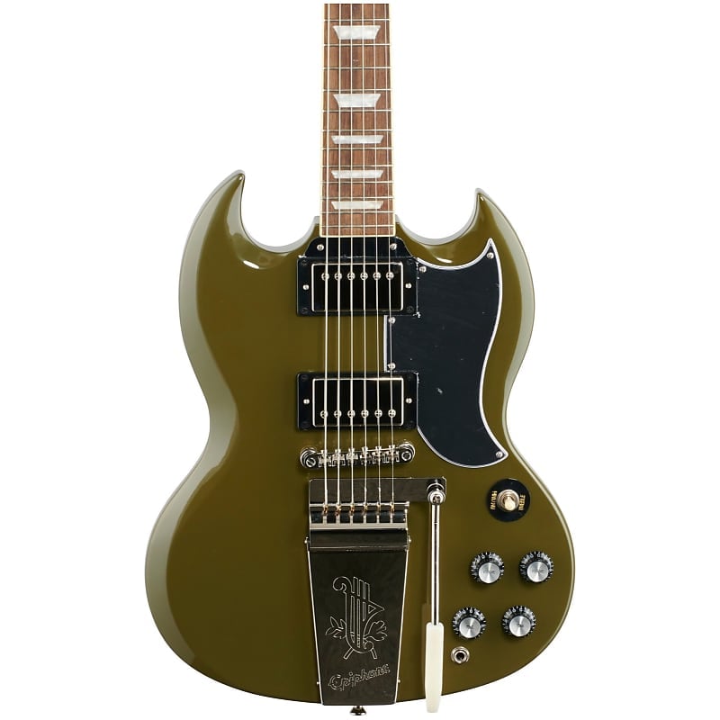 جيتار Epiphone Exclusive SG Standard '61 Maestro Vibrola، لون أخضر زيتوني باهت SG Standard 61 61 Maestro Vibrola