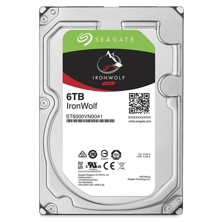 القرص الصلب Seagate IronWolf سعة 6 تيرابايت مقاس 3.5 بوصة ST6000VN0041