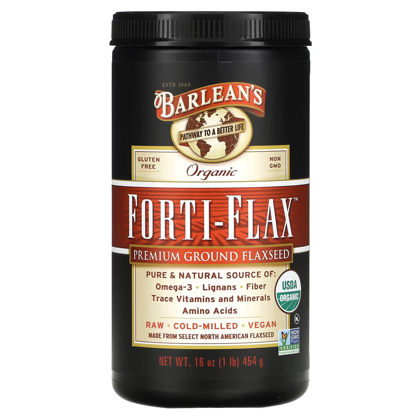 Barlean's Premium Ground Flaxseed, 454 g