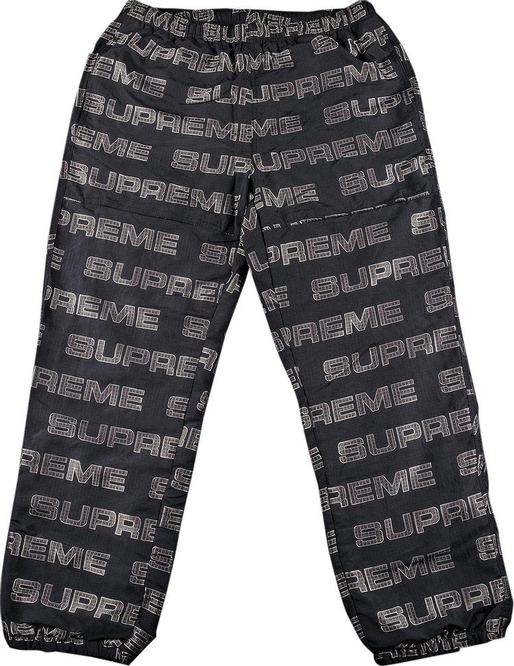 Supreme Logo Ripstop Track Pant 'Black'