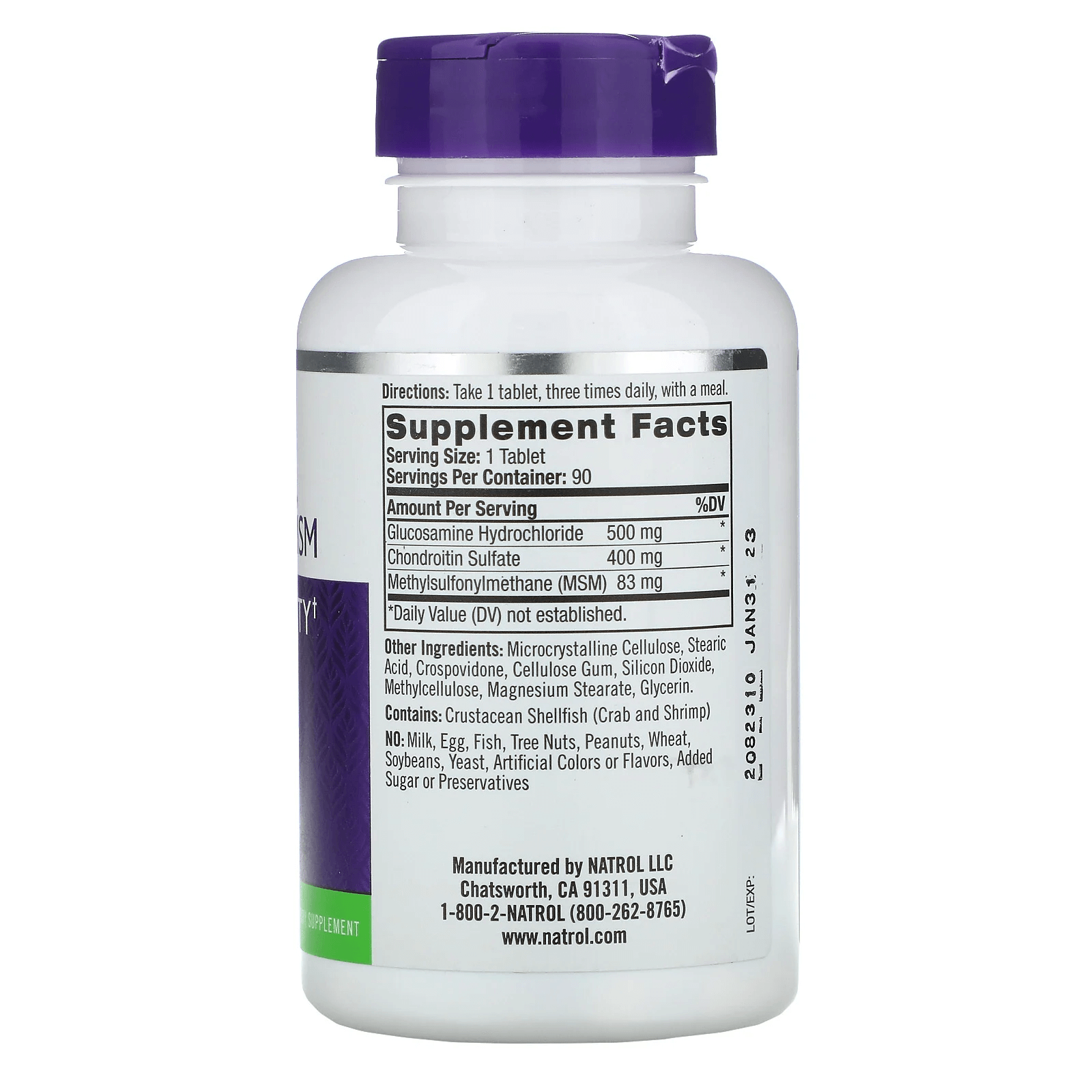 Glucosamine, Chondroitin and Methylsulfonylmethane, 90 Tablets, Natrol