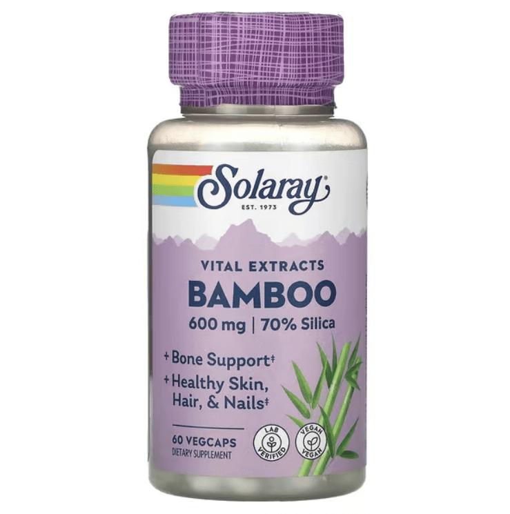 Bamboo Bamboo Vital Extract, 600 mg, 60 vegetable capsules, Solaray