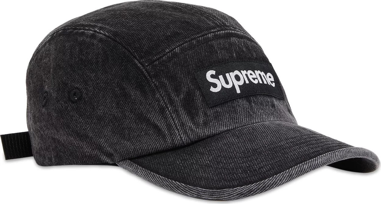 Supreme Denim Camp Cap, Black