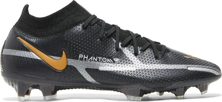 Nike Phantom GT2 DF Elite FG 'Black Metallic Gold' Boots, Black